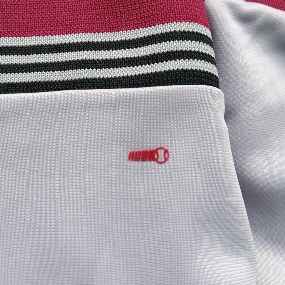 Vintage 1980s Track & Court Zip Sweatshirt Jacket Maroon Gray Men's Size M - Picture 3 of 10